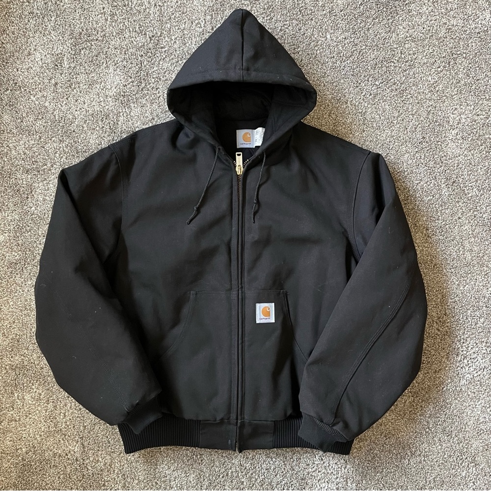 Vintage Carhartt Canvas Quilt Lined Jacket 90s JQ1005 Size XL